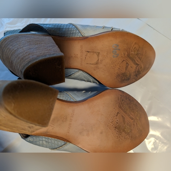 Free People Blue Leather Braided Ankle Boots, Size 39 - Picture 6 of 8